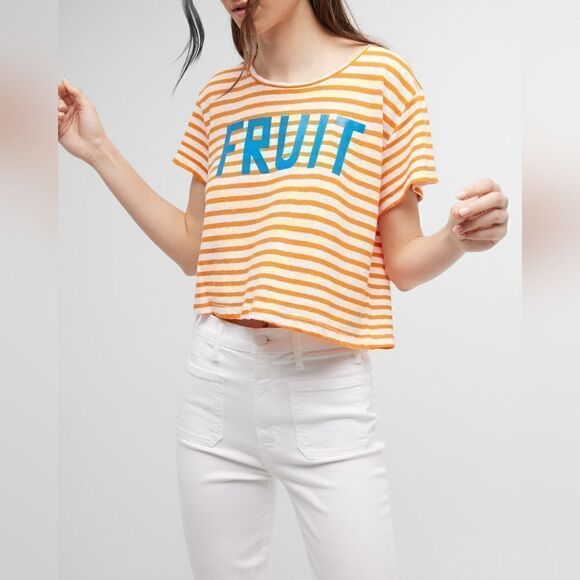 Mother The Rowdy Crop The Fruit T Size Extra Small NWT - Picture 1 of 16